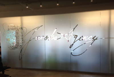 Frosted Vinyl Window Graphics Photo