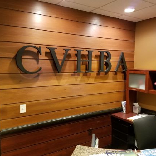 Interior business sign for CVHBA