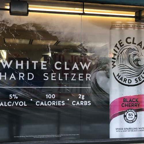 White Claw Window Graphic