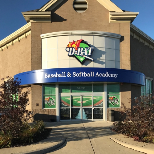 D Bat Baseball & Softball Academy Signage