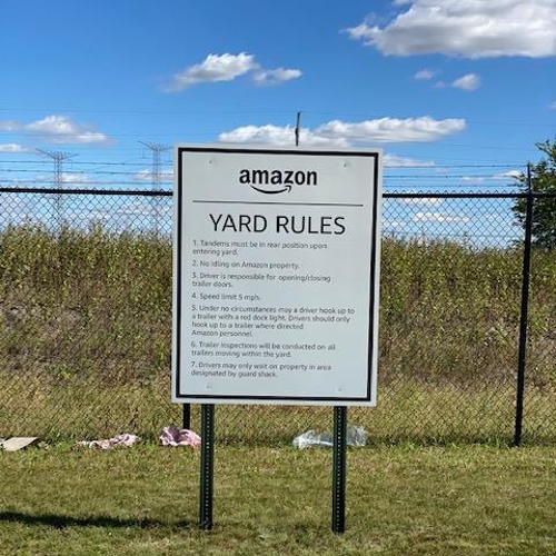 Amazon Yard Rules Sign