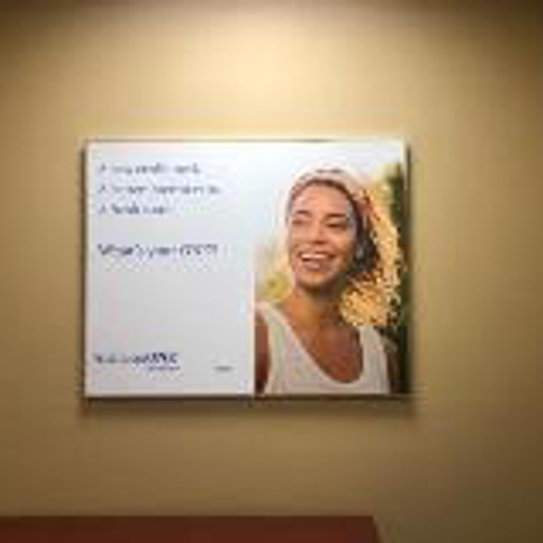 Acrylic interior decor on the wall