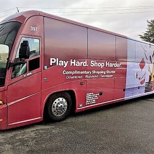 Customized bus with graphics