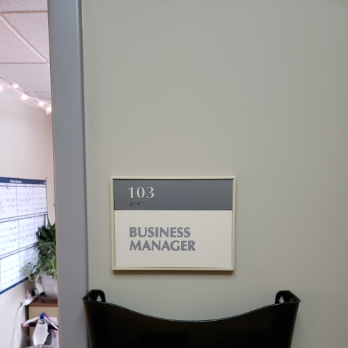 Business Manager ADA Signage
