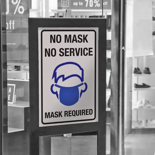 Face Mask Required Sign with Stand
