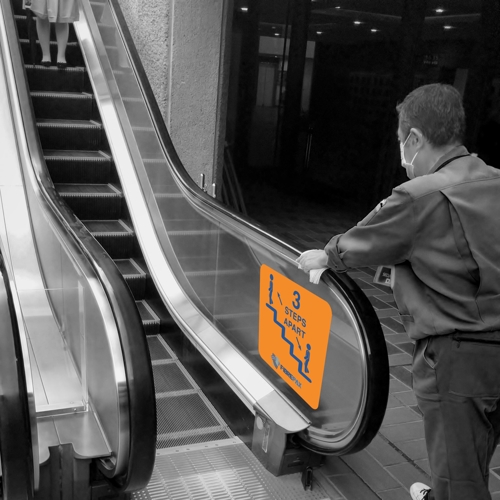 Escalator Social Distancing Signage
