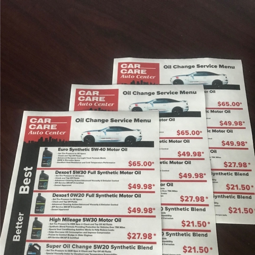 Car Care Flyers