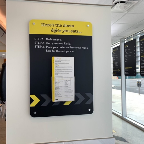 Menu Mounted Sign