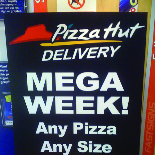 Pizza Hut Delivery Signage