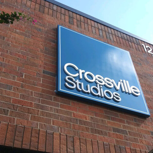 Crossville studio business signage on the building