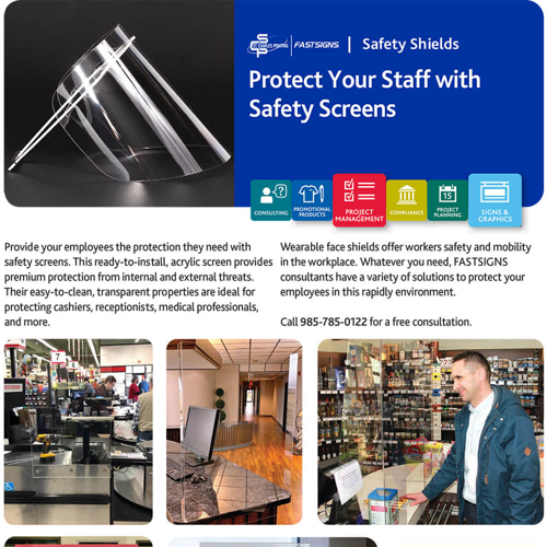Different safety shields for COVID 19 protections