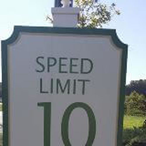 Speed limit signage