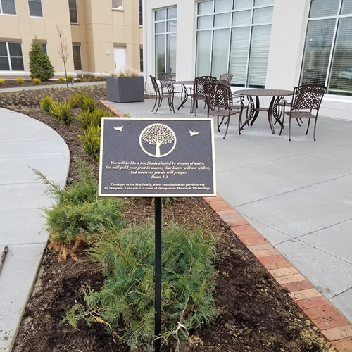 Black and gold theme exterior signage