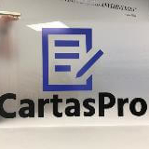 Cartas pro frosted decal on the glass winodw