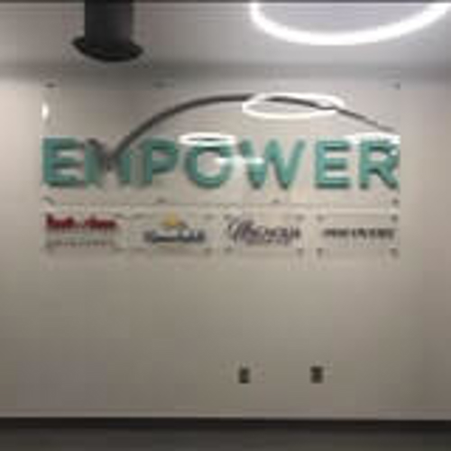 Empower custom decal on the wall