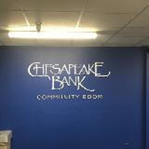 Chesapeake bank word on the wall