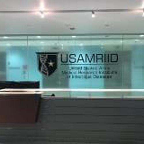 Custom decal  on the back of the reception area