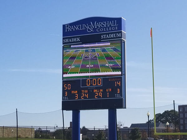 60-foot-tall digital scoreboard