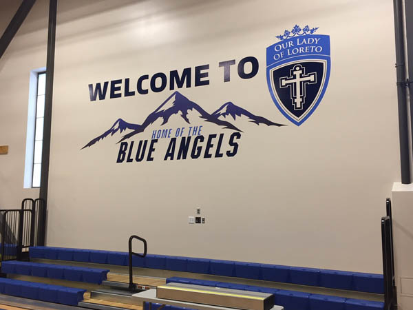 School welcome sign