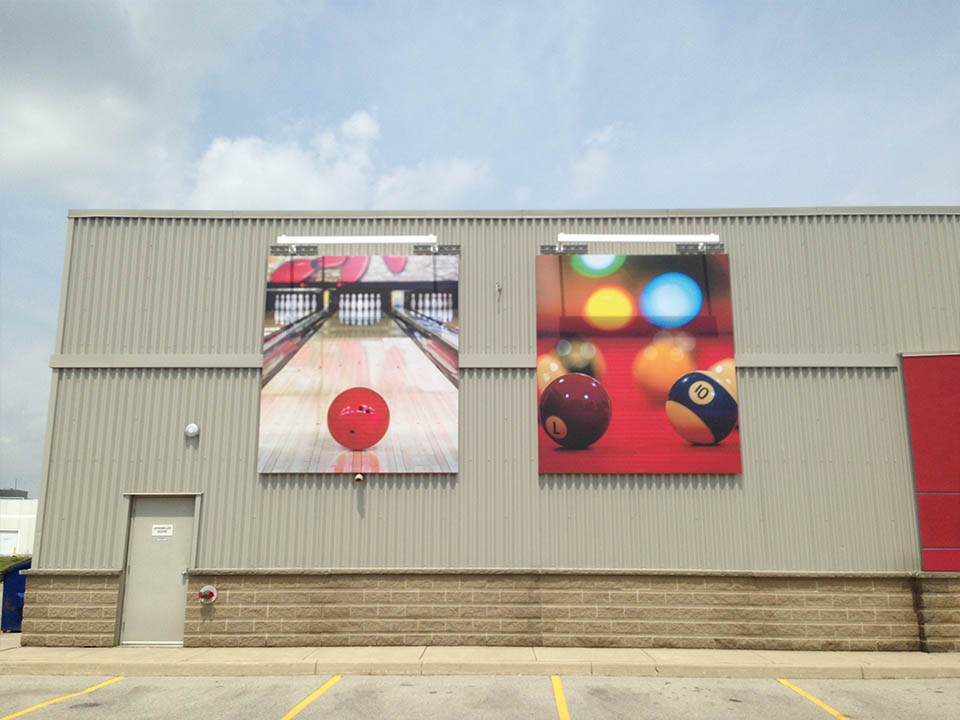 Splitsville Entertainment hanging banners