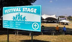 festival stage sign