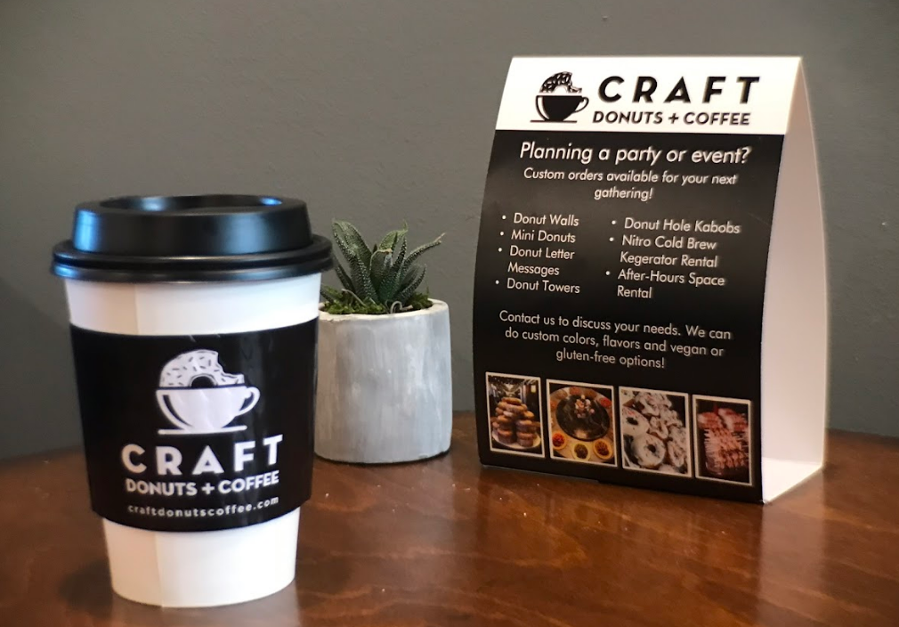 coffee sleeve and menu