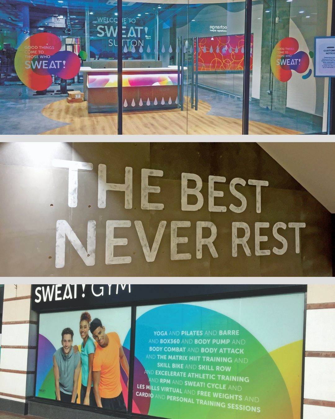 collage of signs
