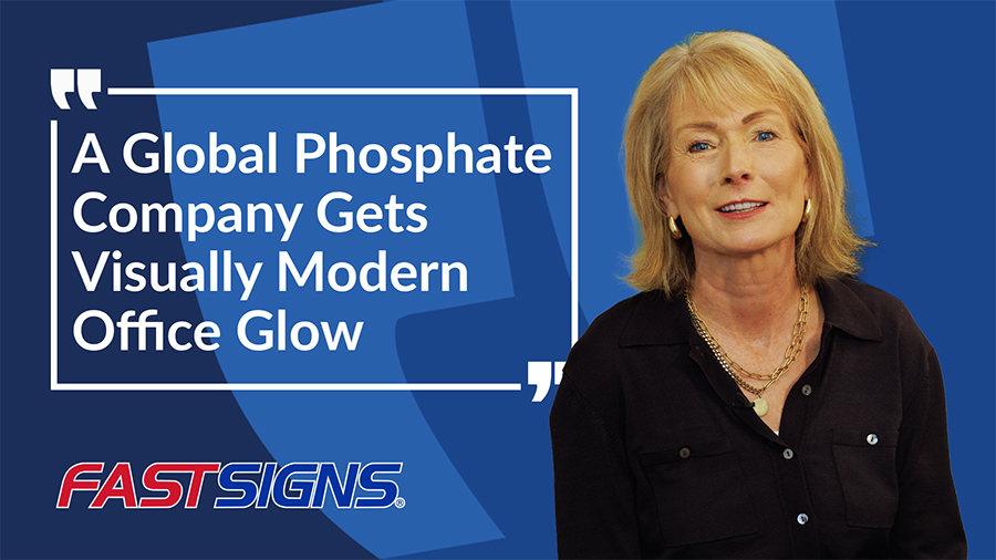 a global phosphate company gets visually modern office glow quote