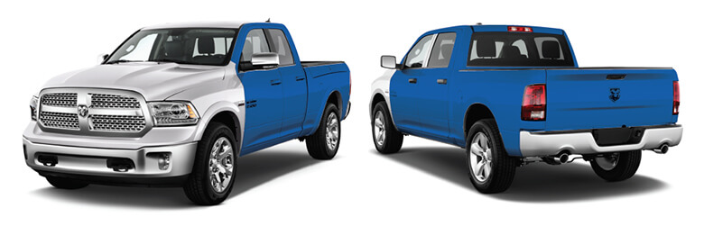 example of 3/4 wrap truck graphic 