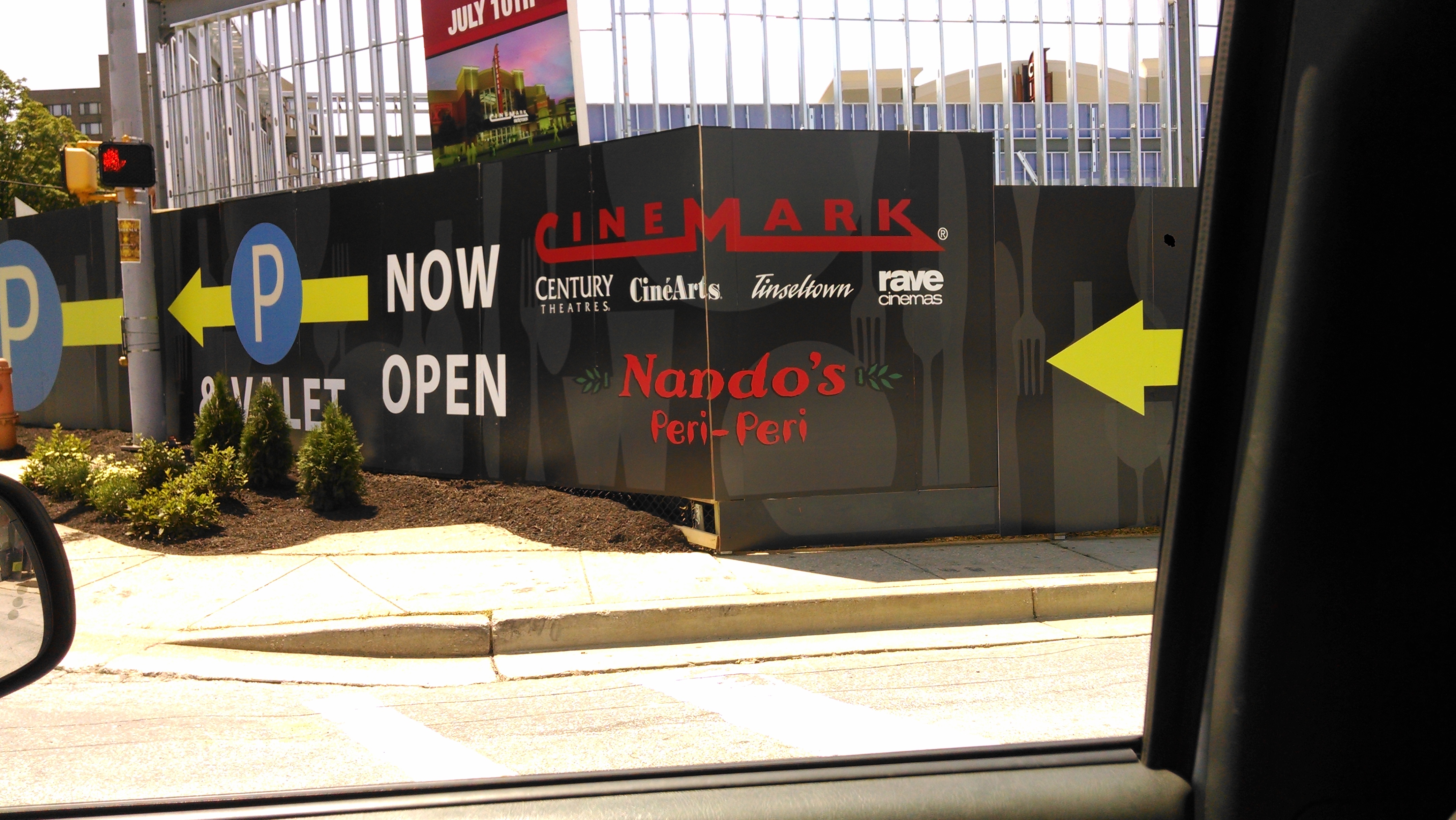 Cinemark Construction Sign