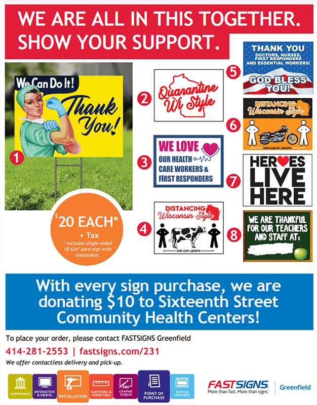 yard sign sale flyer