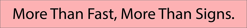 the fastsigns tagline in san serif