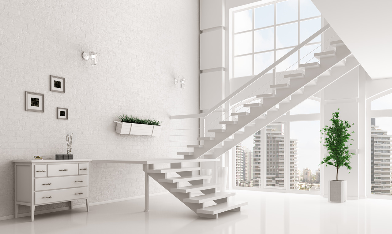 a 3D rendering of the interior of a house