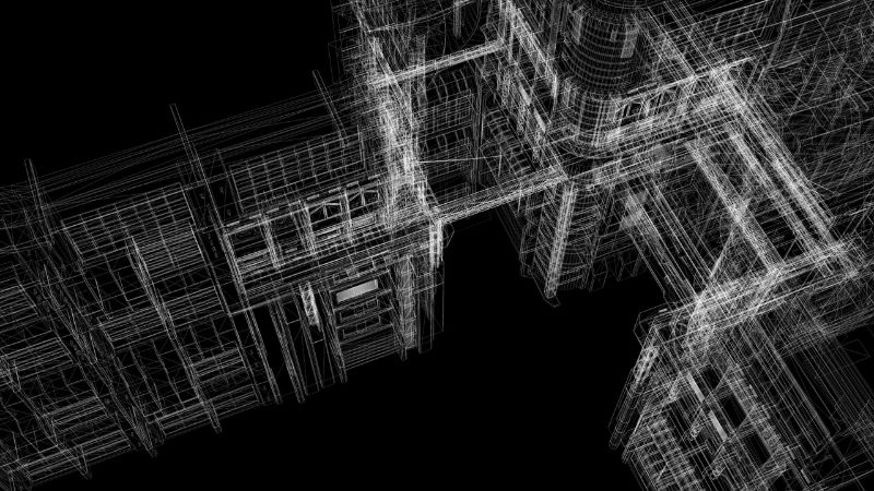 a 3d model of a building