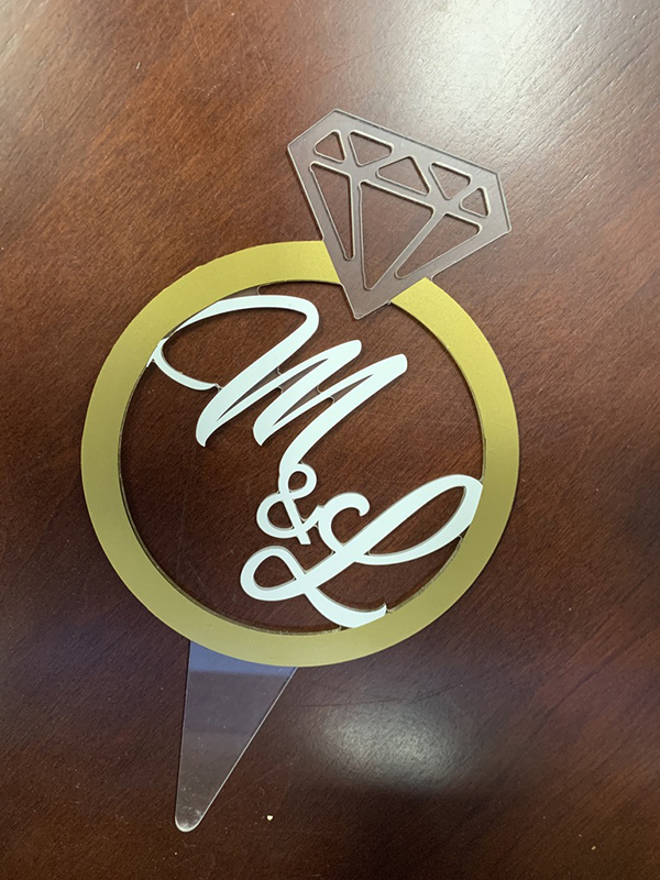 a wedding themed cut out