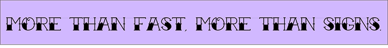 the fastsigns tagline in decorative font