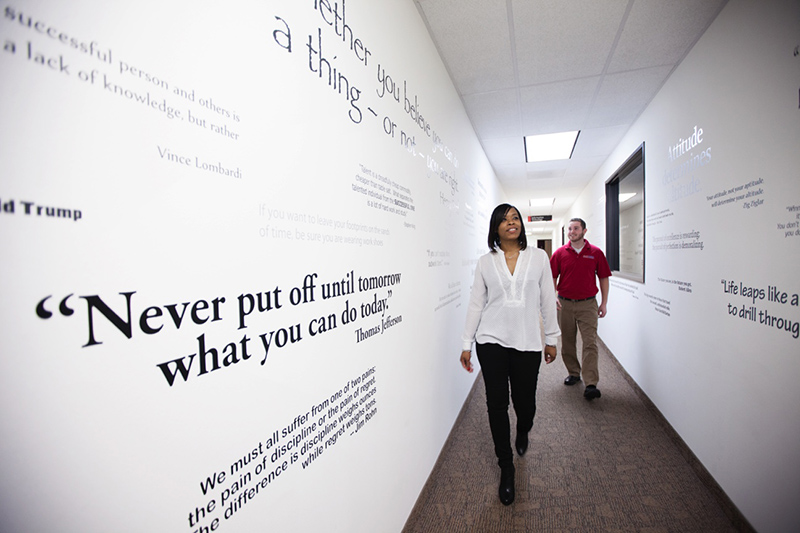 motivational quotes are placed on a wall
