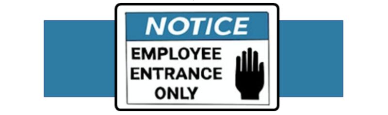 a blue notice sign