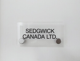 Identification signage on the wall
