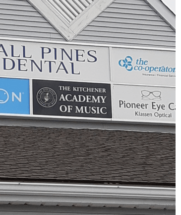 Custom outside banner for The Kitchener Academy of music