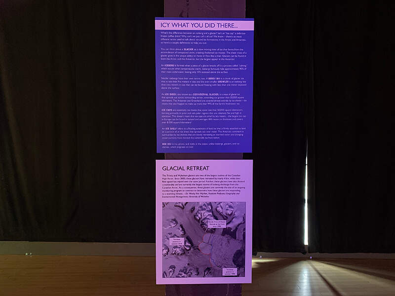 2 Custom signage on the exhibit