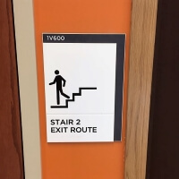 Exit route signage