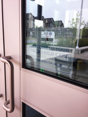 Custom decal on the door