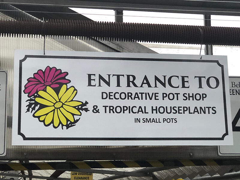 Entrance sign