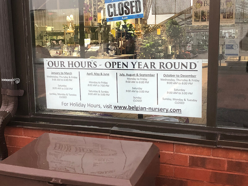 Open hours advisory