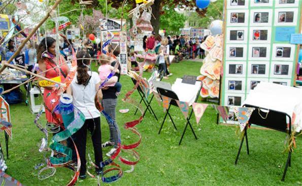 groupd of people at an art event