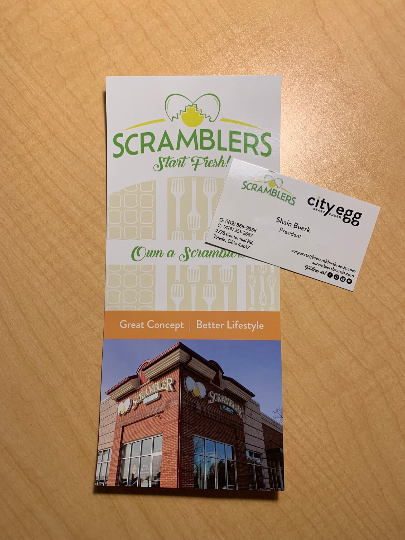 Scramblers takeout menu