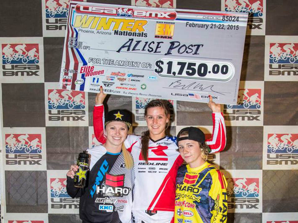 BMX giant check for winner