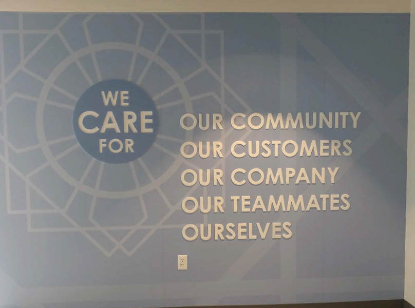 Wall Graphics With Dimensional Letters